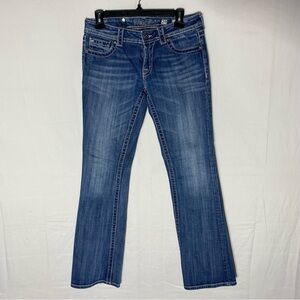 Miss Me Med Wash Low Rise Flap Pocket Boot Cut Jeans JW5305B 29